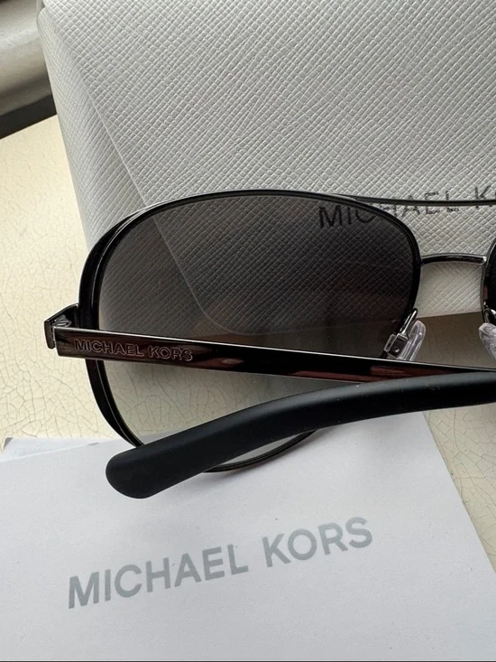 Michael Kors Chelsea Black Aviator Sunglasses - Picture 2 of 3